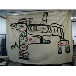 97" x 150" Tlingit-Haida drawing on cloth from 1909 Alaska Yukon expedition (3)