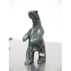 10-1/2" standing soapstone bear by Eric Tetpon, 409f