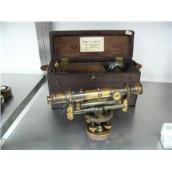 Surveyor's transit made by W. & L. E. Gurley with box and tripod