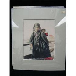 CHOICE on 8 original photographs of Alaska: (f)  F. H. Nowell of Eskimo mother and child Snake River