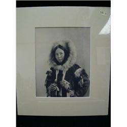 CHOICE on 8 original photographs of Alaska: (h) Native girl in fancy parka Nome, Alaska ca. 1900 (3)