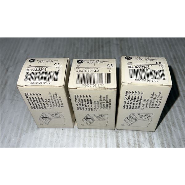 Lot of (3) Allen-Bradley #700-HA33Z24-3 Relays