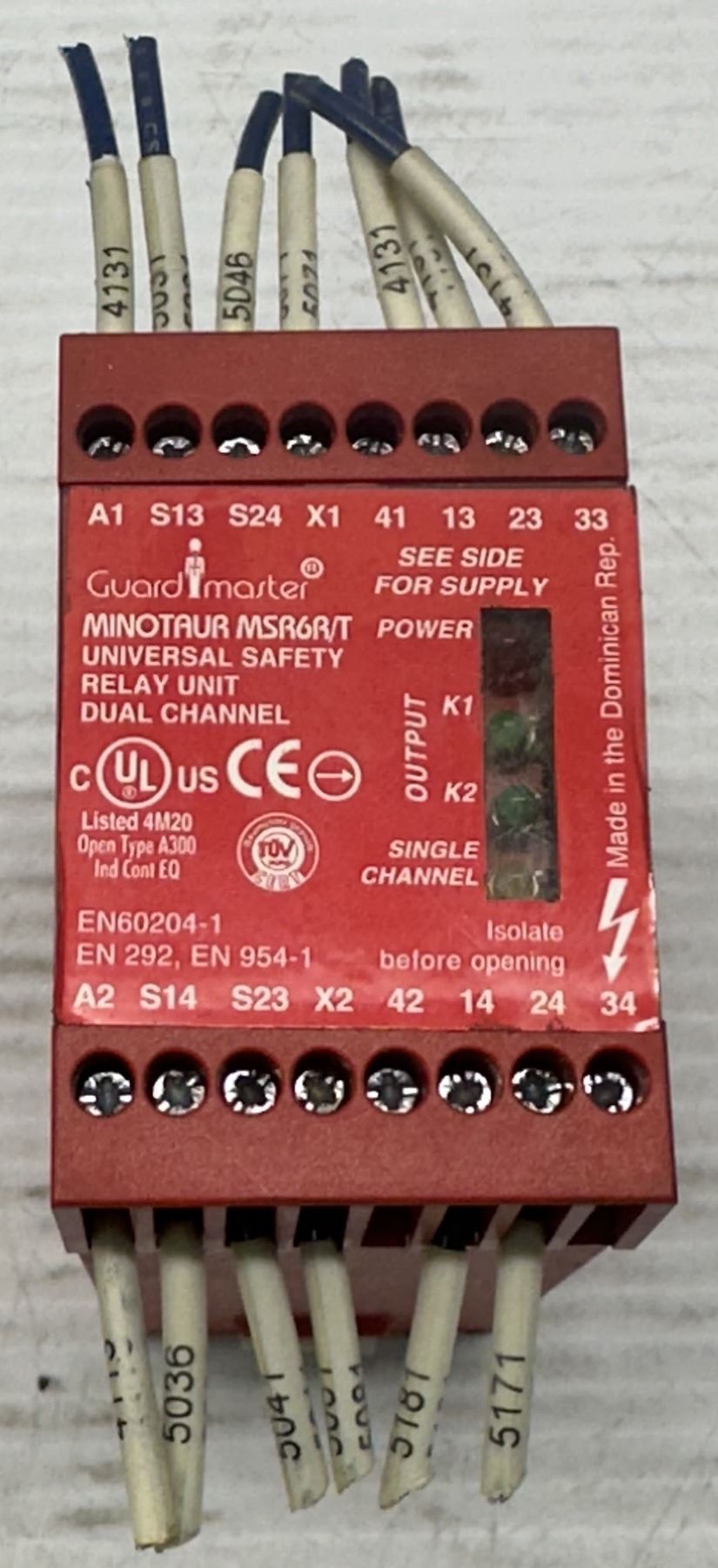 Allen Bradley #MINOTAUR MSR6R/T Universal Safety Relay Unit Dual Channel
