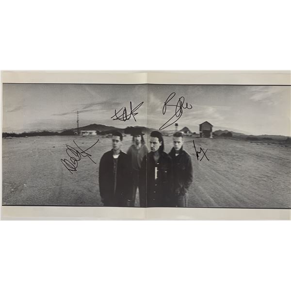 U2 Joshua Tree signed insert poster