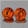 Image 1 : Natural Orange Spessartite Garnet Pair {Flawless-VVS}