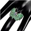 Image 2 : Natural Colombian Emerald Butterfly Ring