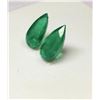 Image 2 : Natural Pear Colombian Emerald Pair - GRS Certfied