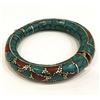 Image 1 : Natural Tibet Hand Made Coral & Turquoise Bangle