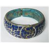 Image 1 : Natural Tibet Hand Made Lapis Lazuli & Turquoise Wide Bangle