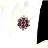 Image 2 : Natural Unheated Rhodolite Garnet & Sapphire  Earrings