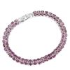 Image 1 : Natural Unheated Oval Rhodolite Garnet Bracelet