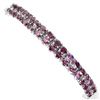 Image 2 : Natural Unheated Oval Rhodolite Garnet Bracelet