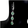 Image 2 : Natural Untreated Colombian Green Emerald Earrings