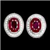 Image 1 : Natural Red Ruby 8x6 MM Earrings