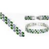 Image 1 : Natural Tanzanite & Green Chrome Diopside Bracelet