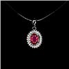 Image 2 : Natural Red Ruby 8x6 MM Pendant/Necklace