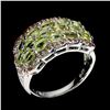 Image 1 : Natural Peridot & Sapphire Ring