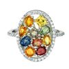 Image 1 : Natural Multi Color Sapphire Ring