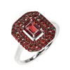 Image 1 : Natural Unheated Octagon Mozambique Garnet Ring