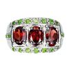 Image 1 : Natural Mozambique Garnet Chrome Diopside  Ring