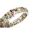 Image 2 : Natural Multi Color Tourmaline  Emerald Sapphire Bangle