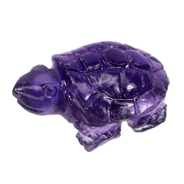 Natural Handcarved Amethyst Turtle