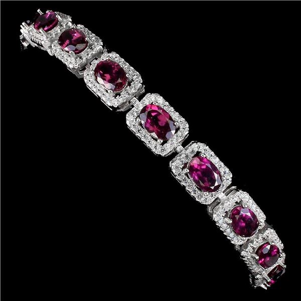 Natural African Rhodolite Garnet Bracelet