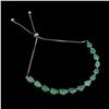 Image 2 : Natural Pear Colombian Green Emerald Bracelet