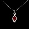 Image 1 : Natural Pigeon Blood Red Ruby Necklace