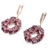 Image 2 : NATURAL PINK RASPBERRY RHODOLITE GARNET Earring