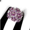 Image 1 : Natural Rhodolite Garnet Sapphire Ring