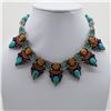 Image 1 : Tibet Natural Stone Tribal Queen Royal Necklace