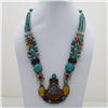 Image 1 : Tibet Natural Stone Tribal Queen Royal Necklace