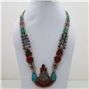 Image 1 : Tibet Natural Stone Tribal Queen Royal Necklace