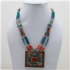 Image 1 : Tibet Natural Stone Tribal Queen Royal Necklace