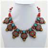 Image 1 : Tibet Natural Stone Tribal Queen Royal Necklace