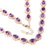 Image 2 : Natural Unheated Pear Amethyst Necklace