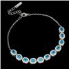 Image 2 : Natural Brazil Paraiba Blue Apatite Bracelet