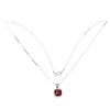 Image 2 : Natural  Cushion Red Ruby Necklace