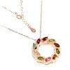 Image 2 : Natural Multi Color Marquise Tourmaline Necklace