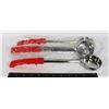 Image 1 : THREE NEW 2-OZ STAINLESS STEEL SERVING SPOONS