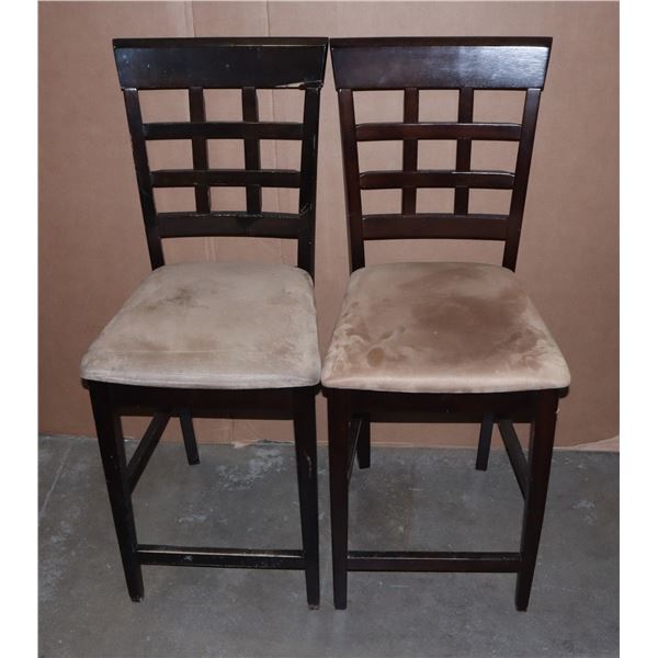 TWO TALL CHAIRS (SEAT HEIGHT APPROX 25 )