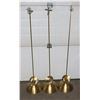 Image 1 : LOT OF THREE BRASS FINISH LIGHT FIXTURES