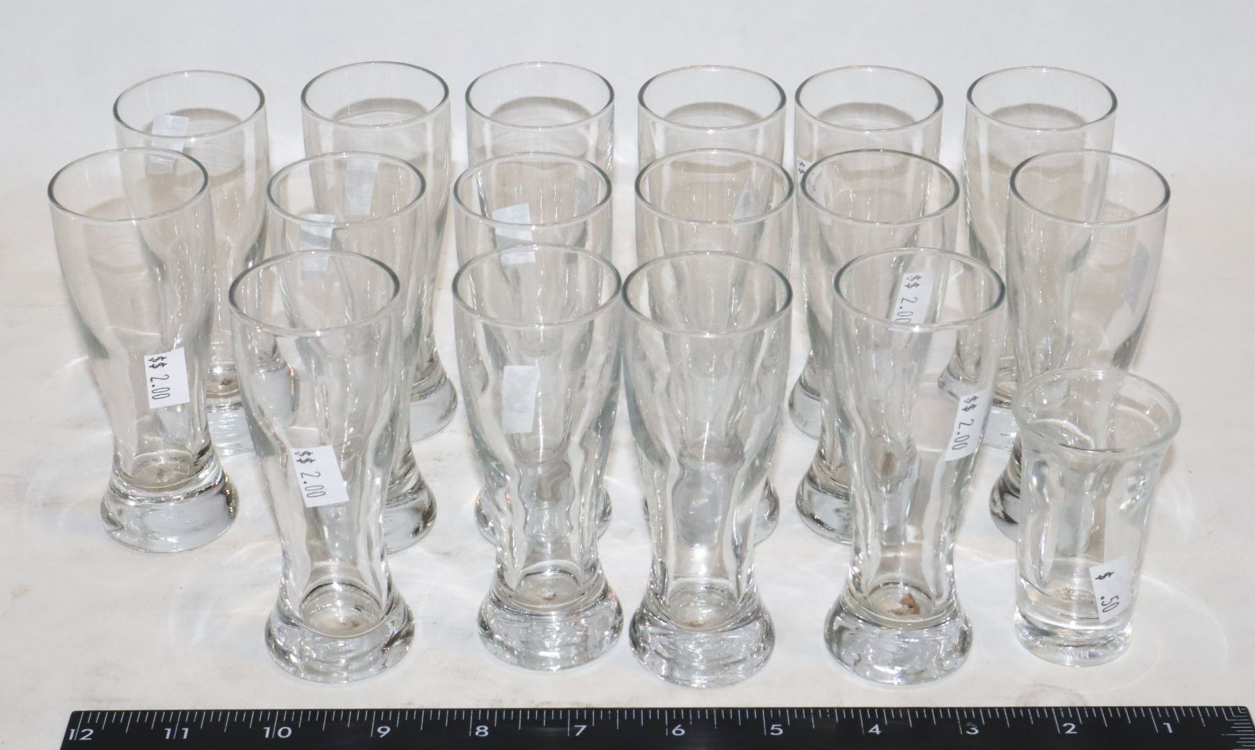 BOX OF 16 MATCHING SHOT GLASSES