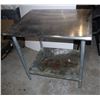 Image 1 : STAINLESS STEEL RESTAURANT WORK TABLE WITH LOWER