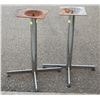 Image 1 : TWO CHROME TABLE BASES APPROX 28" TALL