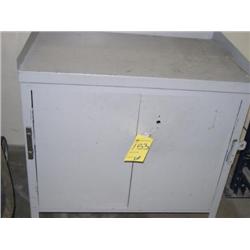LOT - 3 CABINETS & 1 WORK TABLE
