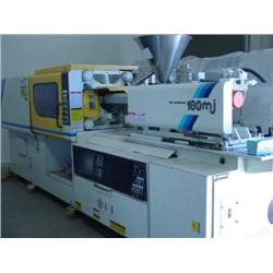 1991 MITSUBISHI 180MJ-17 W/ MOUNTING PADS AND HOPPER ASSEMBLY, CLAMP FORCE: 160 METRIC TONS, INJECTI