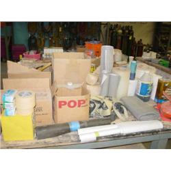 LOT - SANDING SUPPLIES W/ TABLE
