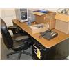 Image 1 : LOT - 2 FILING CABINETS, TABLE, CHAIR, CPU, & MONITOR